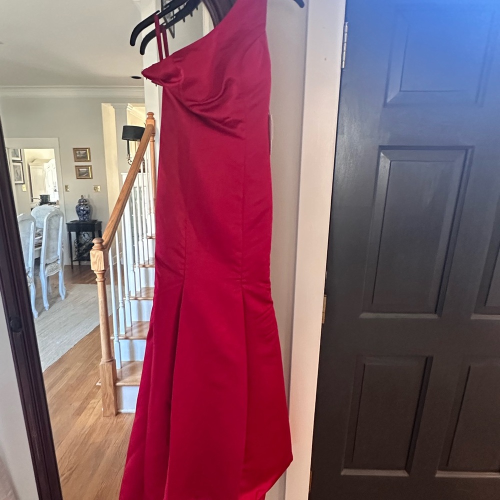 New with tags One shoulder red mermaid formal size 2